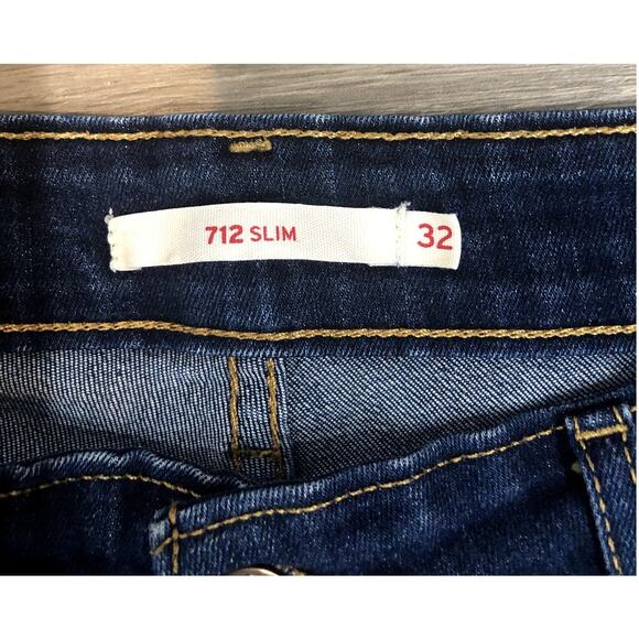 Levis 712 Slim Womens Jeans Dark Wash Size 32Wx32L - Picture 5 of 12